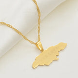 Anniyo Map of Jamaica With NOE LOVE Pendant Necklaces Stainless Steel Jamaica Maps Chains Jewelry Jamaican  @112921