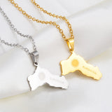 Anniyo Charms Kurdistan Pendant Necklaces Women Girls,Silver Color/Gold Color Kurdish Jewelry @#267821