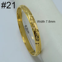 Anniyo (One Piece) Wholesale Dubai Bangle Jewelry Gold Plated Ethiopian Bracelet Openable for Women African Arab Wedding #001802
