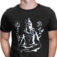 Free Shipping Men Tshirts Lord Shiva Tshirt Hindu Ganesha God India Lingam Fitness Tee Shirt for Men Pure Cotton Streetwear