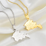 Anniyo Armenia Map and With Gegharkunik Pendant Necklaces Armenians Maps Jewelry Gold Color Silver Color #267521