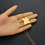 Anniyo With City Name Angola Map Pendant Necklaces Silver Color/Gold Color African Jewelry Angolan Country Maps #135621