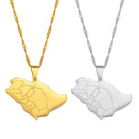 Anniyo Saudi Arabia With Medina & Mecca City Name Pendant Necklace Jewelry @213421