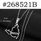 Anniyo Sint Maarten / Saint-Martin Island Pendant Necklaces Women Girls Saint Martin Gold Color Silver Color SXM Jewelry #268521