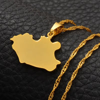 Anniyo Cabo Verde,Sao Vicente Map Pendant Necklaces for Women Girl Barlavento Islands Jewelry Ilha de Sao Vicente #024821