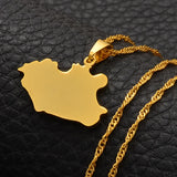 Anniyo Cabo Verde,Sao Vicente Map Pendant Necklaces for Women Girl Barlavento Islands Jewelry Ilha de Sao Vicente #024821