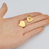 Anniyo Stud Earrings Zimbabwe Nigeria Kenya Congo Ghana Cameroon Map Jewelry for Women Girls Gold Color African Earrings #205821