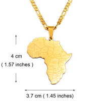 Anniyo Africa Map & Country Name Pendant Necklaces for Women Men African Maps Jewelry Nigeria,Congo,Ghana,Sudan,Somalia #233921