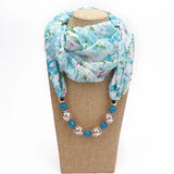 Ahmed Autumn and Winter Fashion Rhinestone Leopard Head Pendant Leopard Scarf Necklace For Women New Neckerchief Scarves Jewelry