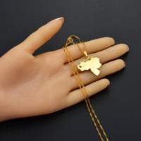 Anniyo New Item Venezuela Map Pendant Necklaces Silver Color/Gold-Plated Jewelry Venezuelan Jewellery @135721