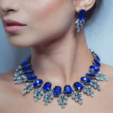2025 New Luxury Crystal Rhinestone Collar Choker Necklace Women Indian Ethnic Statement Maxi Big Bib Necklace Wedding Jewelry