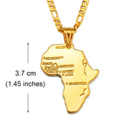 Anniyo 3.7cm Africa Map Pendant Necklace Women Men Ethiopian Jewelry Wholesale African Maps Ethnic Ornaments #260106