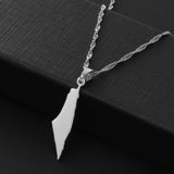 Anniyo Israel Map Pendant Necklaces Women Girls Silver Color/Gold Color Jewelry #147721