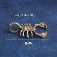 Solid Pure Copper Handmade Scorpion Figure Ornament Office Desk Tea Pet Decoration Jewelry Antique Brass Animal Miniatures Decor