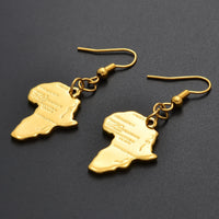 Anniyo Africa Map Earrings for Women Girl Congo Sudan Egypt Ethiopian Nigeria Jewelry  #002306