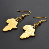 Anniyo Africa Map Earrings for Women Girl Congo Sudan Egypt Ethiopian Nigeria Jewelry  #002306