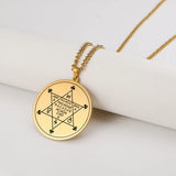 Dawapara Abracadabra Pendant Abraxas Cabalistic Magic Occult Esoteric Amulet Necklace Supernatural Stainless Steel Jewelry