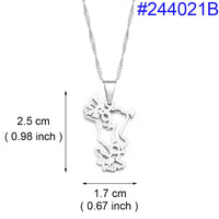 Anniyo 2.5cm Mayotte Pendant Necklaces for Women Girls Mamoudzou Mahore Jewelry @243821