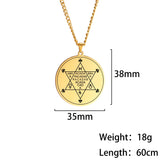 Dawapara Abracadabra Pendant Abraxas Cabalistic Magic Occult Esoteric Amulet Necklace Supernatural Stainless Steel Jewelry