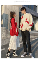 Christmas Sweater Women Autumn Winter Korean Loose Pullover Deer Sweater Men and Woman Oversized Sweaters Couples