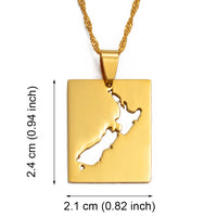 Anniyoc New Zealand Map Pendant Necklaces Gold Color/Silver Color NZ Maps Jewelry #021121