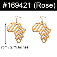 Anniyo 7cm African Map Earrings Big Exaggerate Larger Earring Stud Africa Ornaments Traditional Ethnic Hyperbole Jewelry #169421