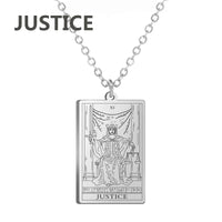 Dawapara Tarot Cards Necklace Women Stainless Steel Necklace Wealth Amulet Classic Tarot Major Arcana Divination Charm Jewelry
