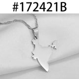 Anniyo India Map Pendant Necklaces Silver Color/Gold Color Charms Indian Jewelry @172421