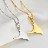 Anniyo Comoros Anjouan Island Map Pendant Necklaces Silver Color/Gold-Plated Ndzouani Jewelry #265921