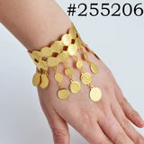 Anniyo Arab Coin Bracelets Gold Color Banglet Africa The Middle East Popular Jewelry Dubai Cuff Bracelet for Women Girls #254806