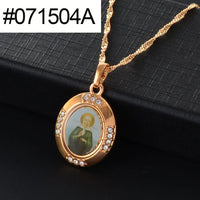 Saint Nicholas Saint Matrona Blind of Moscow Necklaces St. Innocent Orthodox Church Orthodox Pope Cross Pendant Jewelry Russia##