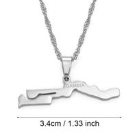 Anniyo  Gambia Map Pendant Necklaces African Jewelry Gambian Items  @000221