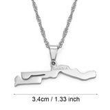 Anniyo  Gambia Map Pendant Necklaces African Jewelry Gambian Items  @000221