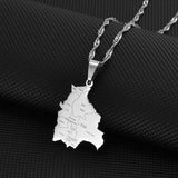 Anniyoc Bolivia Map Country Cities Name Pendant Necklaces for Women Gold Color Bolivians Maps Jewelry Patriotic  #174221