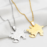 Anniyo Azerbaijan Map City Name Pendant Necklaces Azerbaycan of Maps Jewelry  @270021