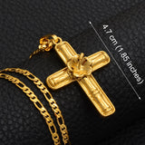 Anniyo 6 Model The Cross Pendant Chain Necklaces Men Women Girls Guam Hawaii Micronesia Chuuk Marshall Jewelry Crosses #217206