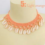 Summer Women Simple Seashell Anklet Chain Crochet Bohemian Foot Jewelry Beach Anklets On Foot Bracelets