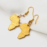 Anniyo Africa Map Earrings for Women Girl Congo Sudan Egypt Ethiopian Nigeria Jewelry  #002306
