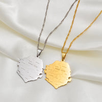 Anniyo Sierra Leone Map and City Pendant Necklaces Gold Silver Color Jewelry For Women Men African Maps Jewellery  #235621