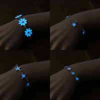 New Fashion Luminous Stones Bead Star Pendant Anklet For Women Bohemia Beach Tassel Handcrafted Ankle Chain Boho Jewelry