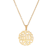 Cazador Hollow Faith Hope Letter Pendant Necklace for Women Stainless Steel Jewelry Charm Necklace Birthday Party Gifts New 2025