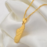 Anniyo Madagascar Map Pendant Necklaces for Women Men Gold Color Jewelry Africa Malagasy Maps Chain #006910