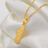 Anniyo Madagascar Map Pendant Necklaces for Women Men Gold Color Jewelry Africa Malagasy Maps Chain #006910