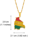 Anniyoc Bolivia Map Flag Pendant Necklaces for Women Girls Charms Bolivians Maps Jewelry Patriotic  #238721