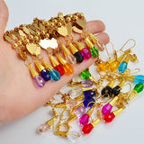 Anniyo Hawaiian Jewelry sets Pendant Necklaces Flower Earrings Colored Crystal Bead Ball Chains Guam Micronesia Chuuk #258006