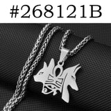 Anniyo Ancient Egypt Symbol Dog Cat Ankh Cross Eye Pendant Necklace for Women Men Nile Key African Amulet Jewelry #268121