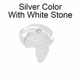 Ancient African Map Ring for Women Girls Silver Color/Gold Color Africa adjustable Maps Ring With Rhinestone #141206