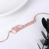 Custom Name Necklace Initials with White Diamonds Personalized Jewelry Heart Name Pendants Gifts Customized Nameplate Necklaces