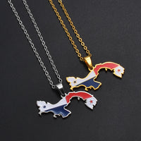Anniyo Panama Map Flag Pendant Necklaces Panamanian Maps Jewelry @263321