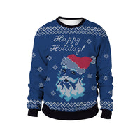[You're My Secret]Women Autumn Winter Long Sleeve Crew Neck Pullover Tops Christmas Party Santa Claus Printed Casual Sweatshirts